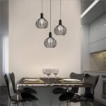 XINYANSEE E27 Industrial Colgante de Luz, Retro Araña de Jaula Metal Lámpara de Techo3